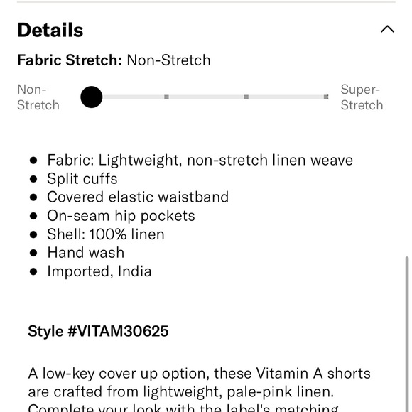 Vitamin A Linen Shorts XS - Picture 3 of 4